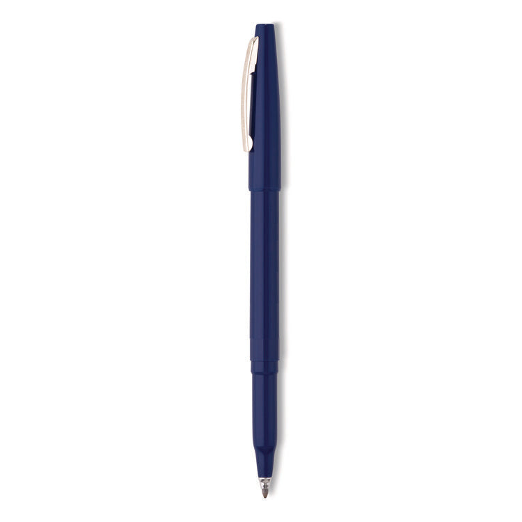 Rolling Writer Rollerball Pen, Stick, Medium 0.8 mm, Blue Ink, Blue Barrel, Dozen