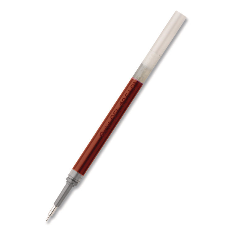 Refill For Pentel Energel Retractable Liquid Gel Pens, Fine Needle Tip, Red Ink