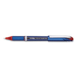 EnerGel NV Gel Pen, Stick, Fine 0.5 mm, Red Ink, Blue/Red Barrel, Dozen