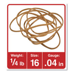 Rubber Bands, Size 16, 0.04" Gauge, Beige, 4 Oz Box, 475/pack