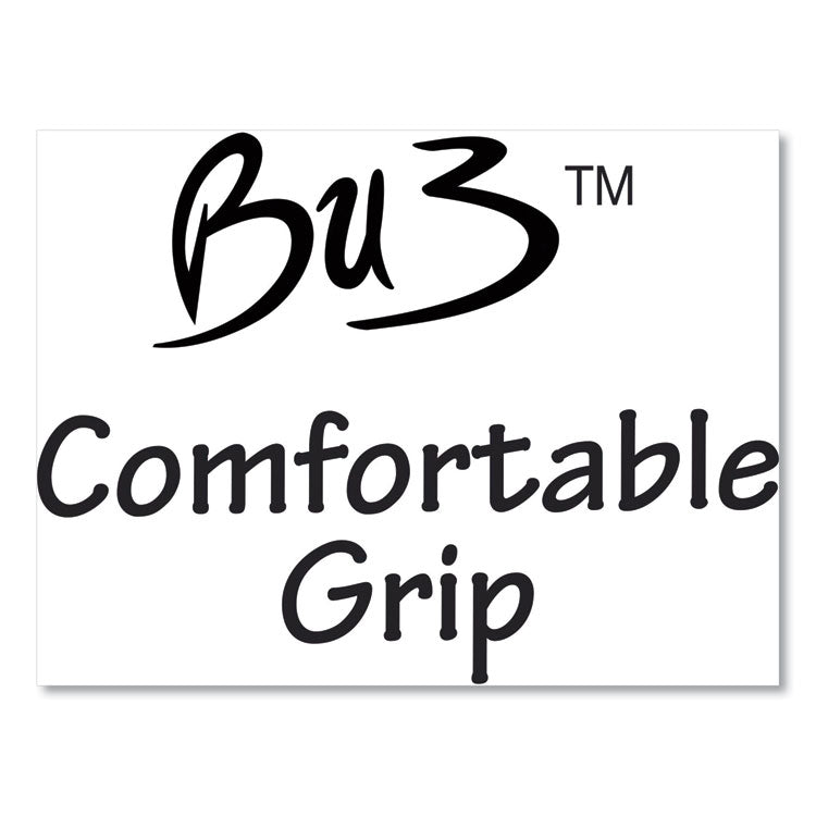 BU3 Ballpoint Pen, Retractable, Medium 1 mm, Black Ink, Smoke/Black Barrel, 18/Pack