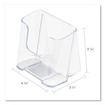 Docuholder For Countertop/wall-Mount, Leaflet Size, 4.37w X 3.25d X 3.87h, Clear