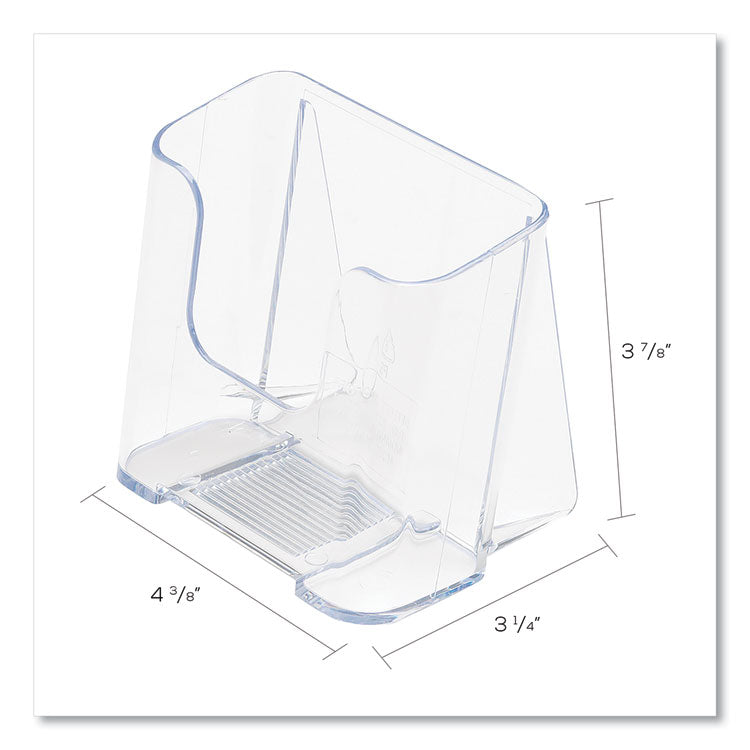 Docuholder For Countertop/wall-Mount, Leaflet Size, 4.37w X 3.25d X 3.87h, Clear