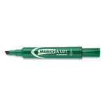 Marks A Lot Regular Desk-Style Permanent Marker, Broad Chisel Tip, Green, Dozen (7885)
