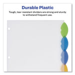Insertable Style Edge Tab Plastic Dividers, 5-Tab, 11 X 8.5, Translucent, 1 Set
