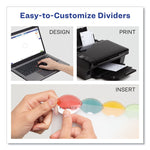 Insertable Style Edge Tab Plastic Dividers, 7-Hole Punched, 5-Tab, 8.5 X 5.5, Translucent, 1 Set