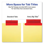 Insertable Big Tab Dividers, 5-Tab, Double-Sided Gold Edge Reinforcing, 11 x 8.5, Buff, Assorted Tabs, 1 Set
