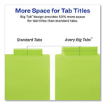 Insertable Big Tab Plastic Dividers, 8-Tab, 11 X 8.5, Assorted, 1 Set