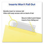 Insertable Big Tab Dividers, 5-Tab, Double-Sided Gold Edge Reinforcing, 11 x 8.5, Buff, Clear Tabs, 1 Set