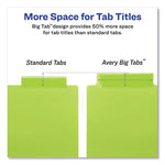 Insertable Big Tab Plastic Dividers, 5-Tab, 11 X 8.5, Assorted, 1 Set