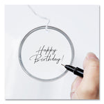 Heavyweight Stock Metal Rim Tags, 2.25" dia, White, 500/Box