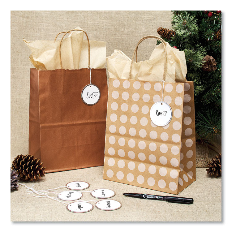 Heavyweight Stock Metal Rim Tags, 2.25" dia, White, 500/Box