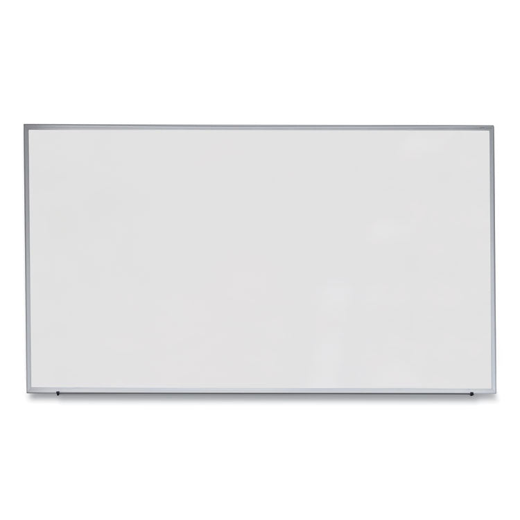 Deluxe Melamine Dry Erase Board, 72" x 48", White Surface, Anodized Aluminum Frame