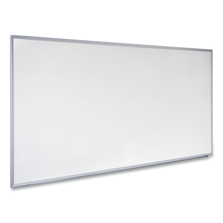 Deluxe Melamine Dry Erase Board, 72" x 48", White Surface, Anodized Aluminum Frame