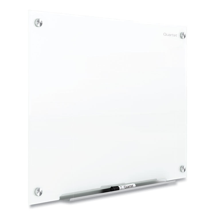 Brilliance Glass Dry-Erase Boards, 48" x 48", White Surface