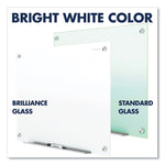 Brilliance Glass Dry-Erase Boards, 48" x 36", White Surface