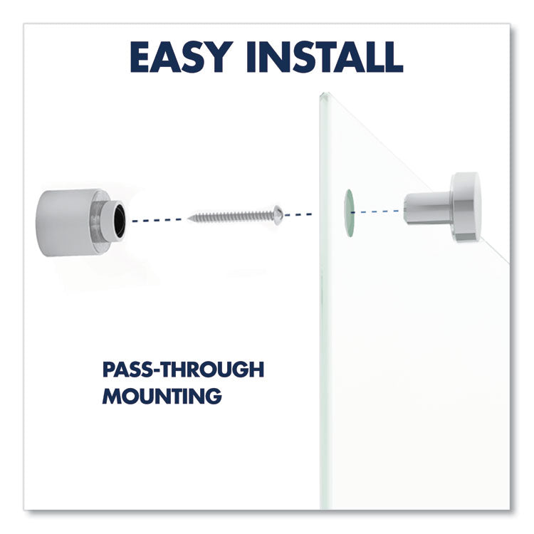 Brilliance Glass Dry-Erase Boards, 72" x 48", White Surface