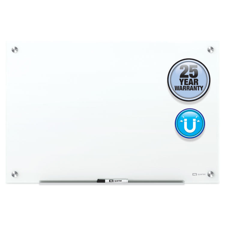 Brilliance Glass Dry-Erase Boards, 48" x 48", White Surface