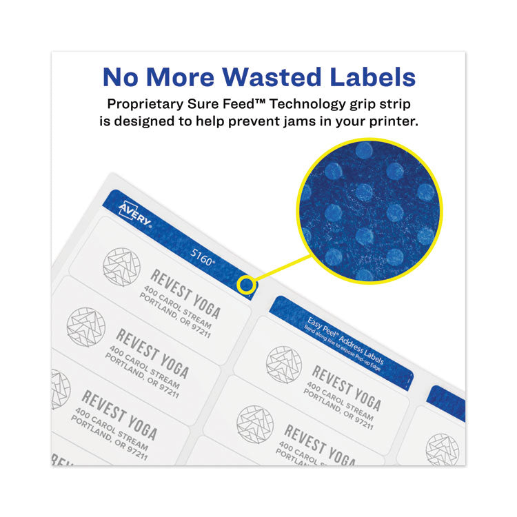 Permanent Laser Print-to-the-Edge ID Labels w/SureFeed, 1.66" dia, White, 600/PK