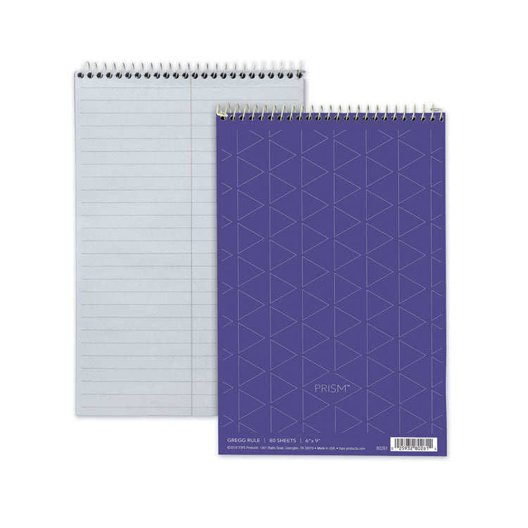 Prism Steno Pads, Gregg Rule, Orchid Cover, 80 Orchid 6 X 9 Sheets, 4/pack