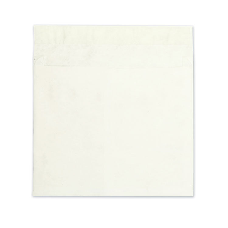 Heavyweight 18 lb Tyvek Open End Expansion Mailers, #15 1/2, Square Flap, Redi-Strip Adhesive Closure, 12 x 16, White, 100/CT