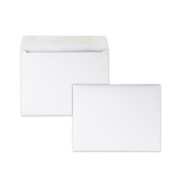 Open-Side Booklet Envelope, #10 1/2, Hub Flap, Gummed Closure, 9 X 12, White, 100/box