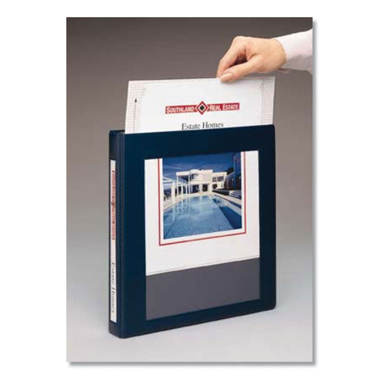 Framed View Heavy-Duty Binders, 3 Rings, 0.5" Capacity, 11 X 8.5, Navy Blue