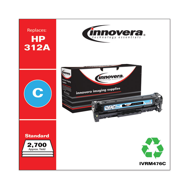 Remanufactured Cyan Toner, Replacement for 312A (CF381A), 2,700 Page-Yield