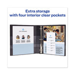 Heavy-Duty View Binder With Durahinge And One Touch Slant Rings, 3 Rings, 0.5" Capacity, 11 X 8.5, Black