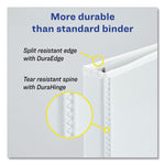 Heavy-Duty View Binder With Durahinge And One Touch Slant Rings, 3 Rings, 0.5" Capacity, 11 X 8.5, White