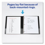 Heavy-Duty View Binder With Durahinge And One Touch Slant Rings, 3 Rings, 0.5" Capacity, 11 X 8.5, Black