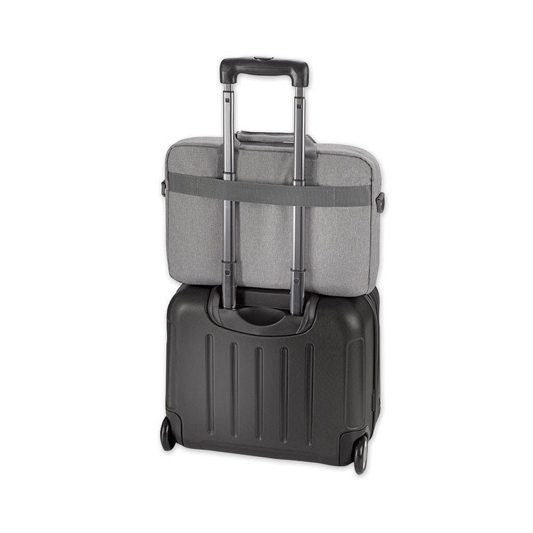 Sustainable Recycled Collection Laptop Bag, Fits Devices Up to 15.6", Recycled PET Polyester, 16.25 x 4.5 x 12, Gray