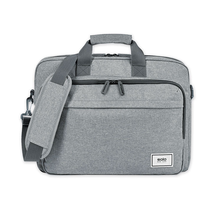 Sustainable Recycled Collection Laptop Bag, Fits Devices Up to 15.6", Recycled PET Polyester, 16.25 x 4.5 x 12, Gray