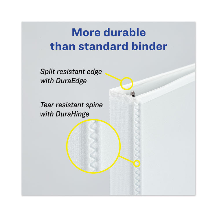 Heavy-Duty View Binders, 3 Rings, 1.5" Capacity, 11 X 17, White