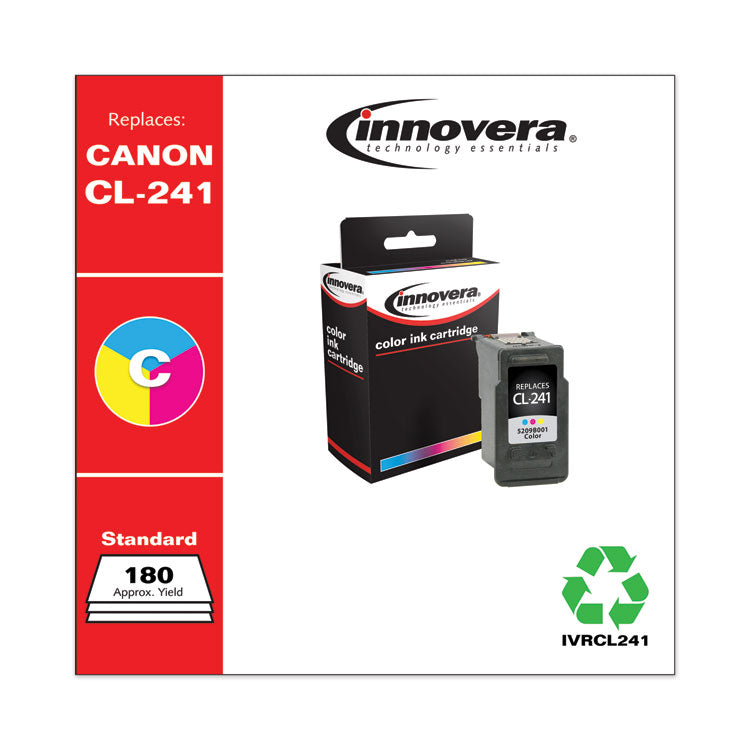 Remanufactured Tri-Color Ink, Replacement for CL-241 (5209B001), 180 Page-Yield