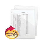 Organized Up Poly Slash Jackets, 2-Sections, Letter Size, Clear, 5/pack