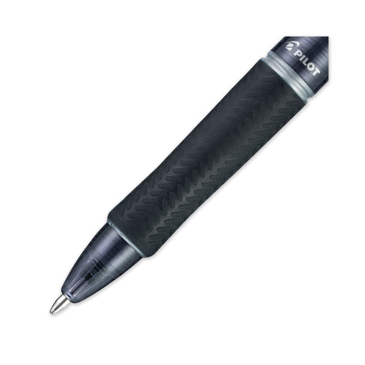 Acroball Colors Advanced Ink Hybrid Gel Pen, Retractable, Medium 1 mm, Black Ink, Smoke/Black Barrel, Dozen