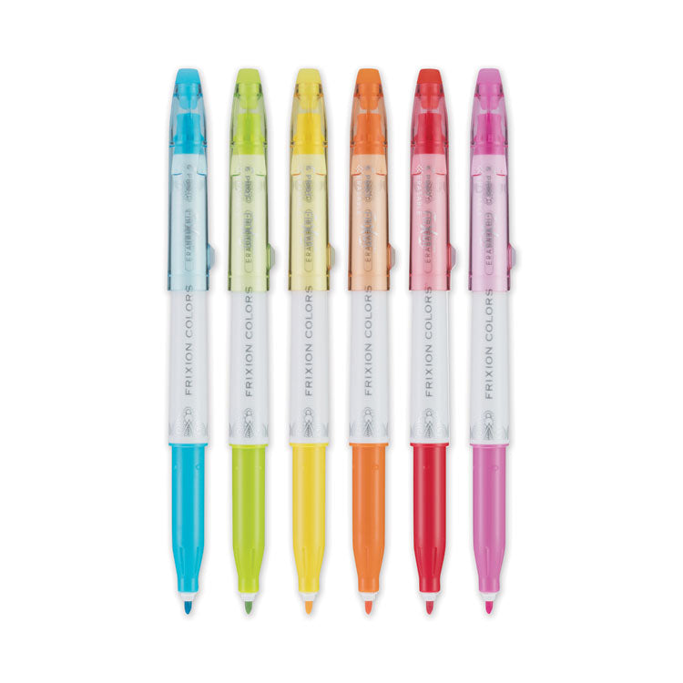 FriXion Colors Erasable Porous Point Pen, Stick, Bold 2.5 mm, Assorted Artistic Ink and Barrel Colors, 6/Pack