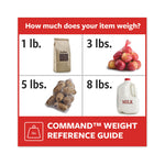 General Purpose Hooks, Small, Plastic, White, 1 lb Capacity, 6 Hooks and 12 Strips/Pack