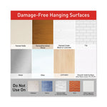 General Purpose Hooks, Small, Plastic, White, 1 lb Capacity, 6 Hooks and 12 Strips/Pack