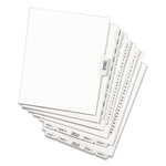 Avery-Style Preprinted Legal Side Tab Divider, 26-Tab, Exhibit H, 11 x 8.5, White, 25/Pack, (1378)