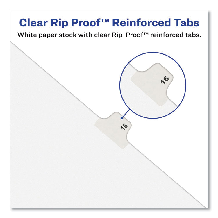 Avery-Style Preprinted Legal Bottom Tab Divider, 26-Tab, Exhibit I, 11 x 8.5, White, 25/PK