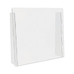 Counter Top Barrier With Full Shield, 27" X 6" X 23.75", Polycarbonate, Clear, 2/carton