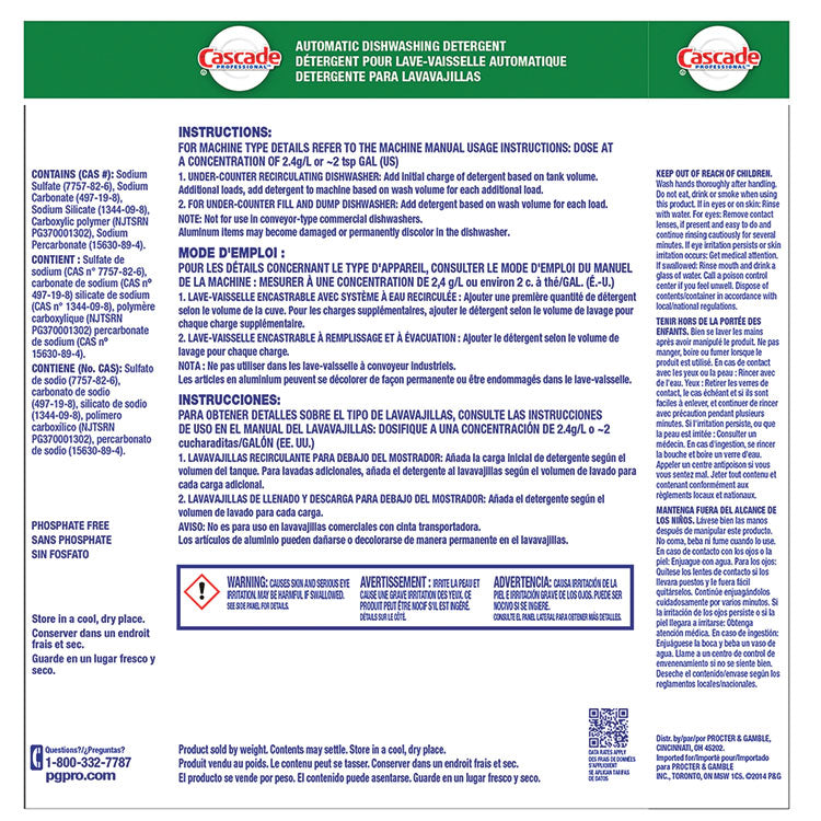 Automatic Dishwasher Detergent Powder, Fresh Scent, 75 oz Box, 7/Carton