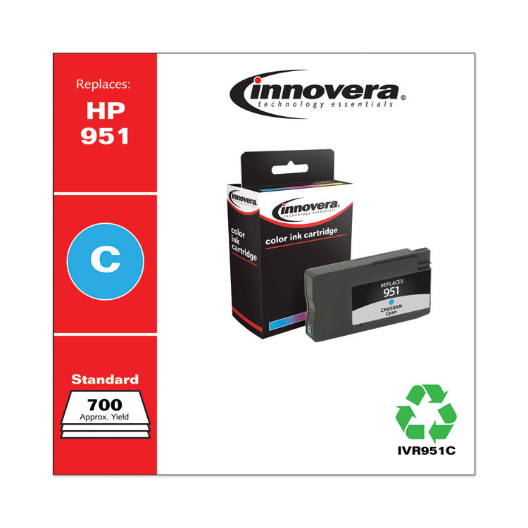 Remanufactured Cyan Ink, Replacement for 951 (CN050AN), 700 Page-Yield
