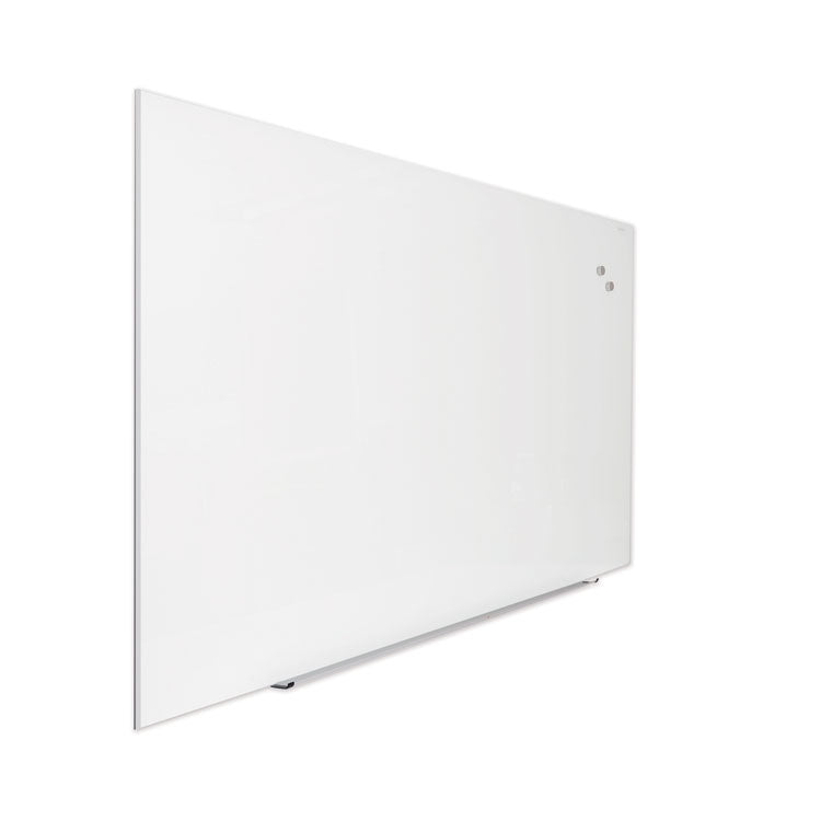 Frameless Magnetic Glass Marker Board, 72" x 48", White Surface