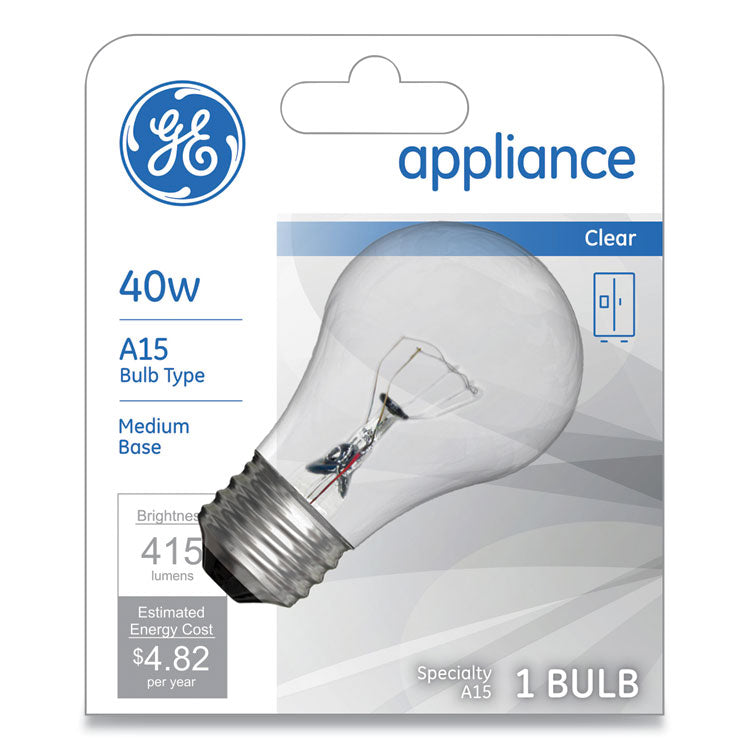 Incandescent A15 Light Bulb, 40 W, Clear