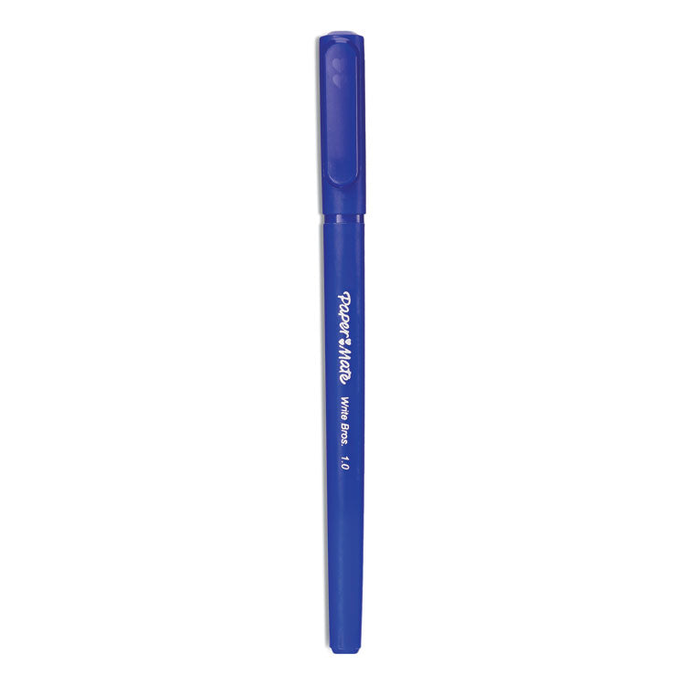 Write Bros. Ballpoint Pen Value Pack, Stick, Medium 1 Mm, Blue Ink, Blue Barrel, 60/pack