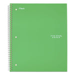 Wirebound Notebook, 5-Subject, Wide/Legal Rule, Randomly Assorted Cover Color, (200) 10.5 x 8 Sheets