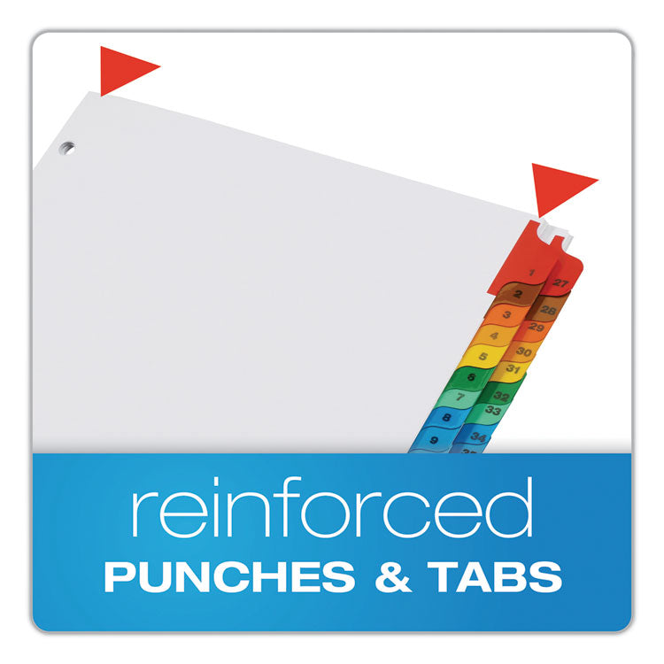 Onestep Printable Table Of Contents And Dividers - Double Column, 52-Tab, 1 To 52, 11 X 8.5, White, 1 Set